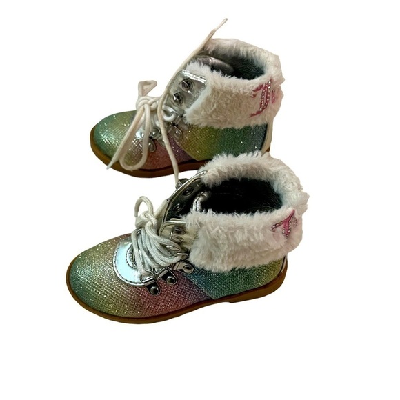 Juicy Couture Girls Multi Colored Sierra Vista Combat Boots Size 8M - Picture 2 of 5
